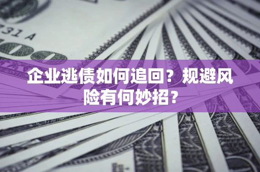 北京企业逃债如何追回？规避风险有何妙招？