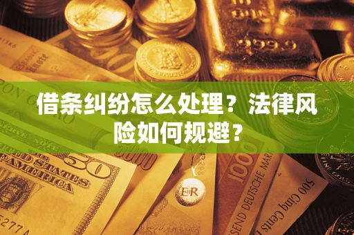 北京借条纠纷怎么处理？法律风险如何规避？